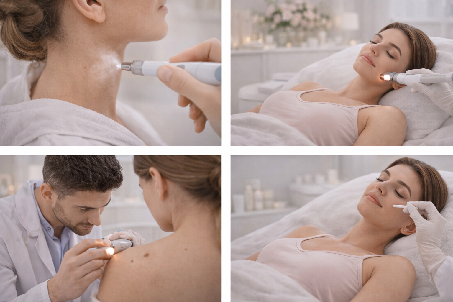 Illustration showing different skin concerns that can be treated with skin lesion and blemish removal services